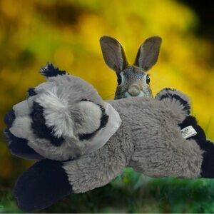 Plush Realistic Raccoon Toy Stuffed Animal, So soft and cuddly - Gray and Black